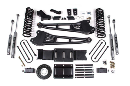 4 Inch Lift Kit w/ Radius Arm 2 Inch Rear Block Ram 3500 19-24 4WD Diesel With Factory Rear Overload Leaf 6 Bolt BDS Suspension-1