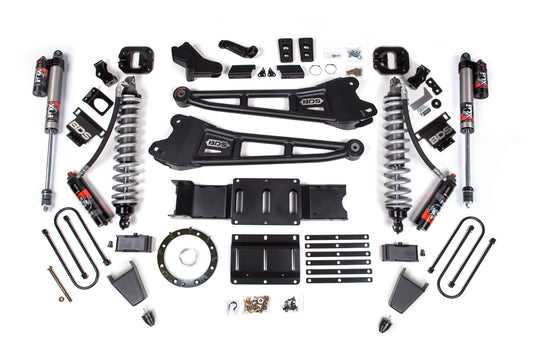 19-24 Ram 3500 4WD 4 Inch Radius Arm Lift Kit, 2 Inch Rear, Block w/ Overload, 6 Bolt Diesel - Fox 2.5 Performance Elite Series C/O Front, Fox 2.5 Performance Elite Series Rear BDS Suspension
