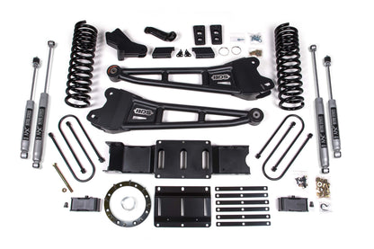 4 Inch Lift Kit w/ Radius Arm 2 Inch Rear Block Ram 3500 19-24 4WD Diesel With Factory Rear Overload Leaf 8 Bolt BDS Suspension
