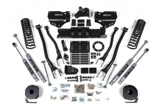 4 Inch Lift Kit w/ 4-Link Ram 2500 w/ Rear Air Ride 19-24 4WD Diesel BDS Suspension-1
