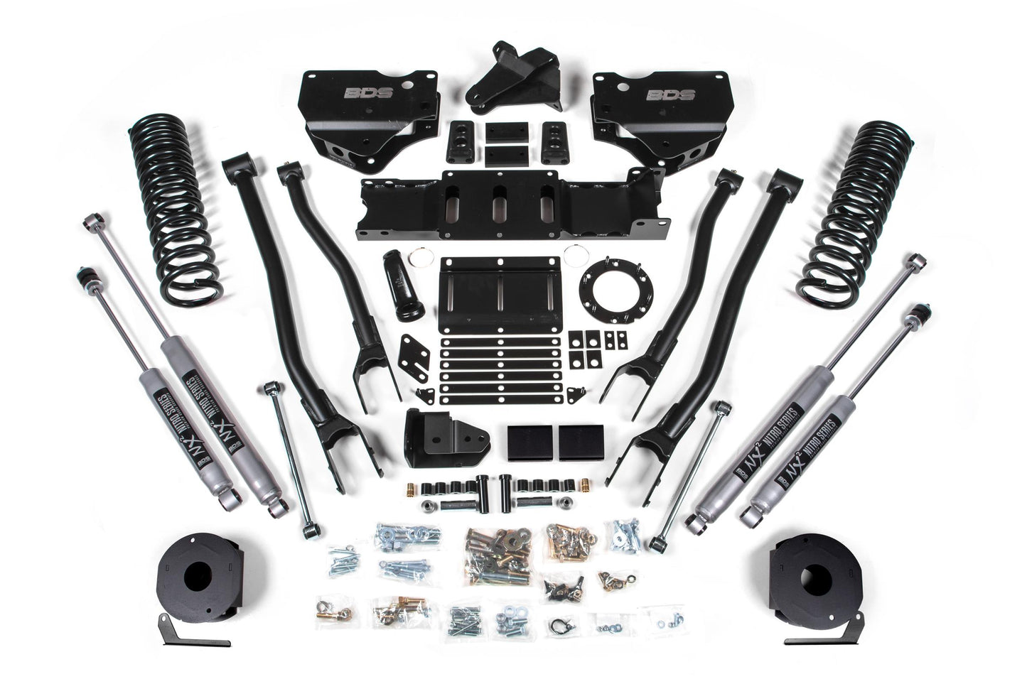 4 Inch Lift Kit w/ 4-Link Ram 2500 w/ Rear Air Ride 19-24 4WD Gas BDS Suspension-1