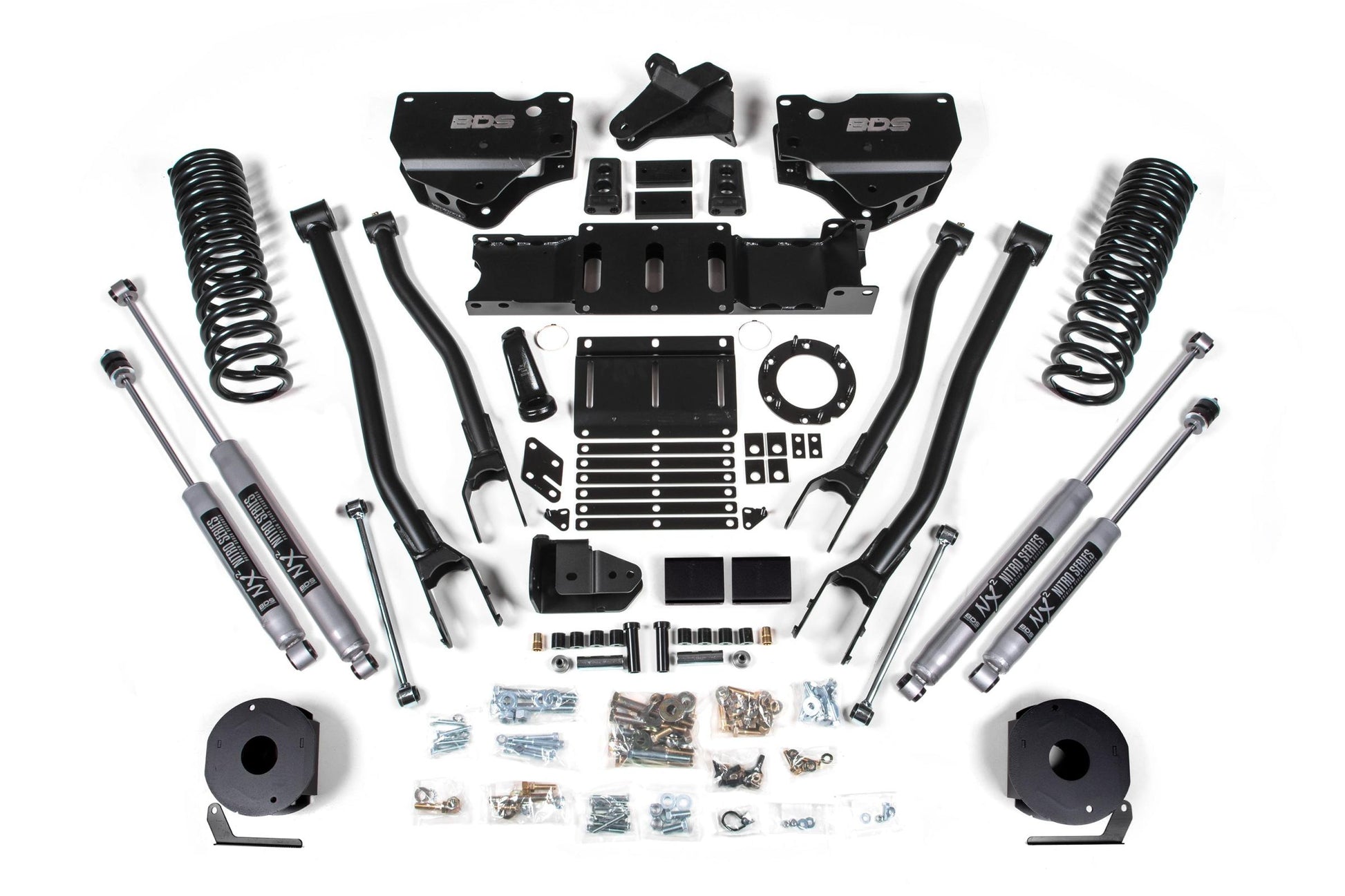 4 Inch Lift Kit w/ 4-Link Ram 2500 w/ Rear Air Ride 19-24 4WD Gas BDS Suspension