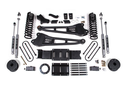 4 Inch Lift Kit w/ Radius Arm Ram 3500 w/ Rear Air Ride 19-24 4WD Diesel 6 Bolt BDS Suspension-1