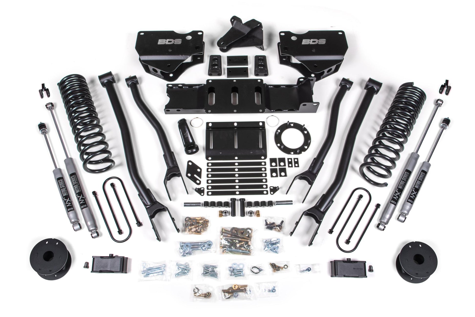 4 Inch Lift Kit w/ 4-Link Ram 3500 w/ Rear Air Ride 19-24 4WD Diesel 8 Bolt BDS Suspension