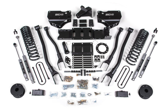 4 Inch Lift Kit w/ 4-Link Ram 3500 w/ Rear Air Ride 19-24 4WD Gas BDS Suspension-1