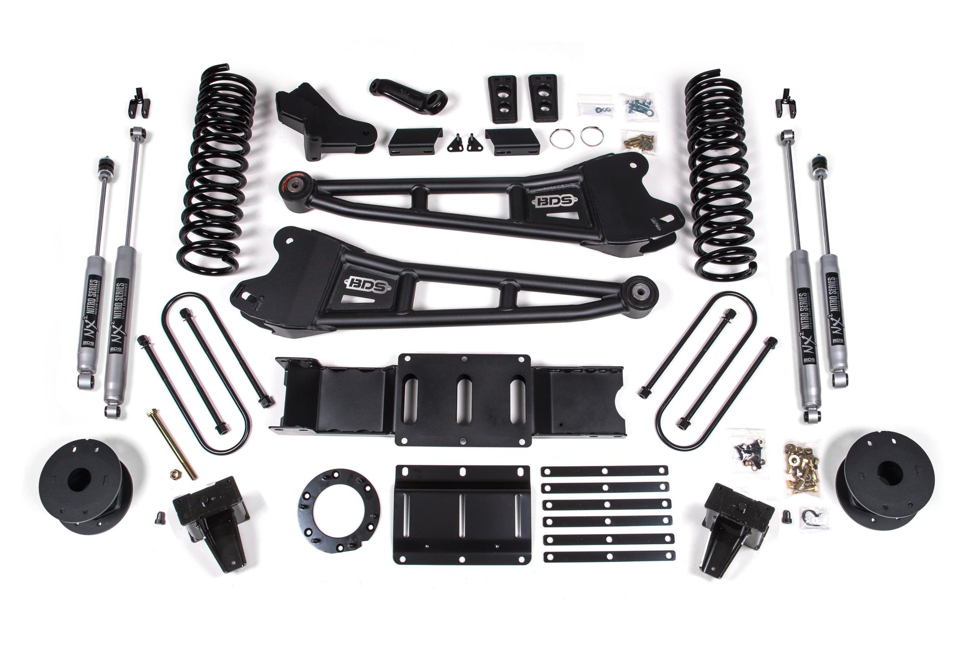 6 Inch Lift Kit w/ Radius Arm Ram 3500 w/ Rear Air Ride 19-24 4WD Diesel 6 Bolt Indexing Ring BDS Suspension