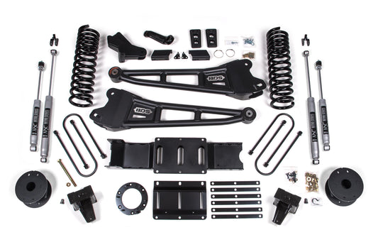 6 Inch Lift Kit w/ Radius Arm Ram 3500 w/ Rear Air Ride 19-24 4WD Diesel 6 Bolt Indexing Ring BDS Suspension