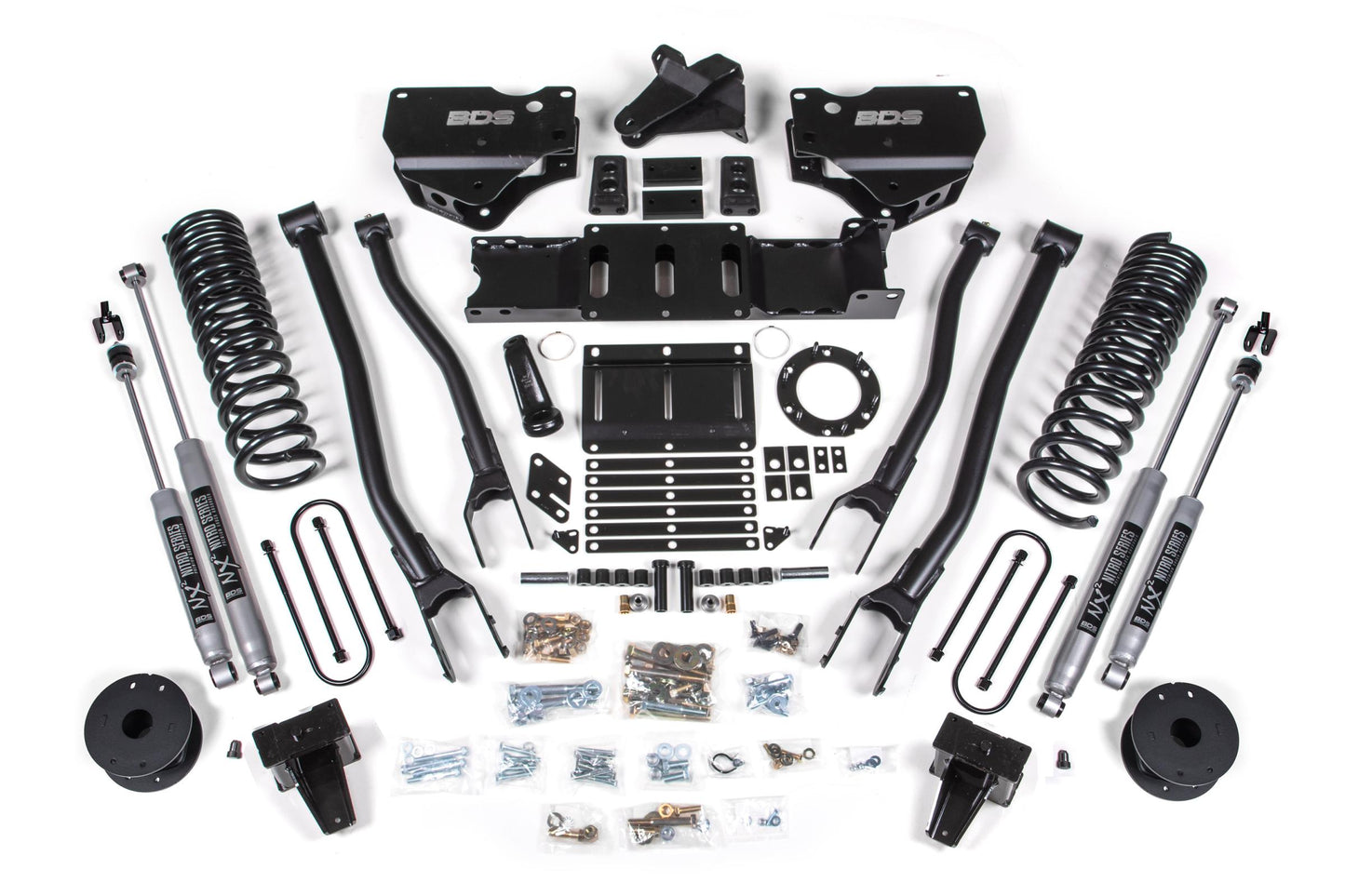 6 Inch Lift Kit w/ 4-Link Ram 3500 w/ Rear Air Ride 19-24 4WD Diesel 6 Bolt BDS Suspension