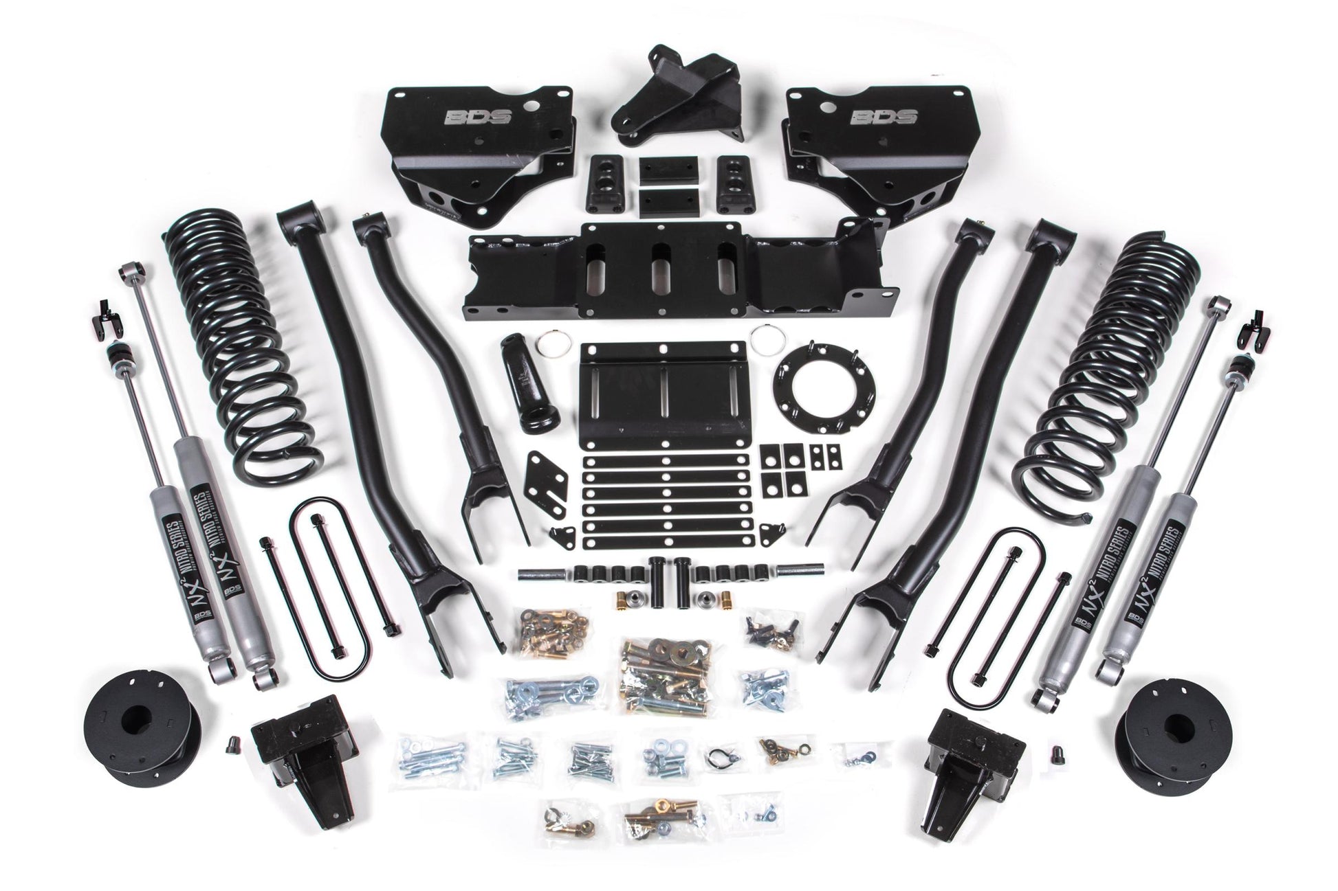 6 Inch Lift Kit w/ 4-Link Ram 3500 w/ Rear Air Ride 19-24 4WD Diesel 6 Bolt BDS Suspension