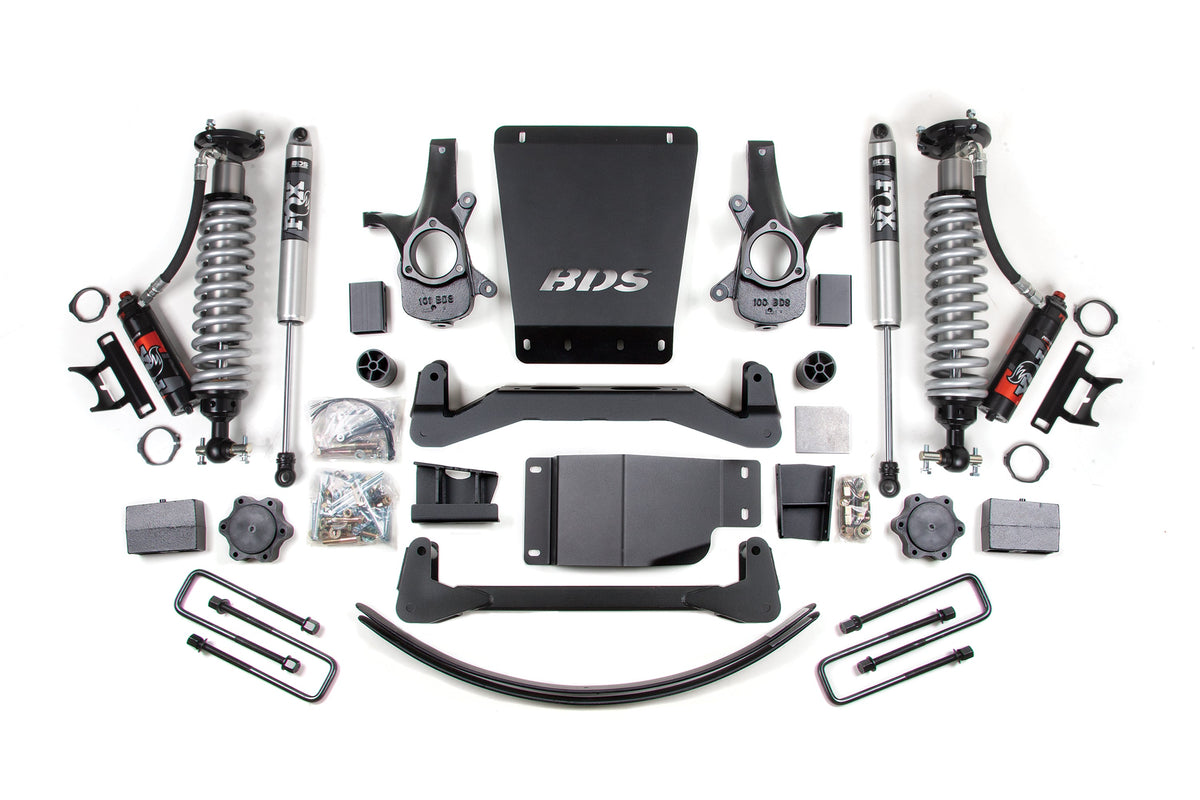 6 Inch Lift Kit FOX Performance Elite Coil-Over 07-13 Silverado/Sierra 1500 4WD Supsension BDS Suspension