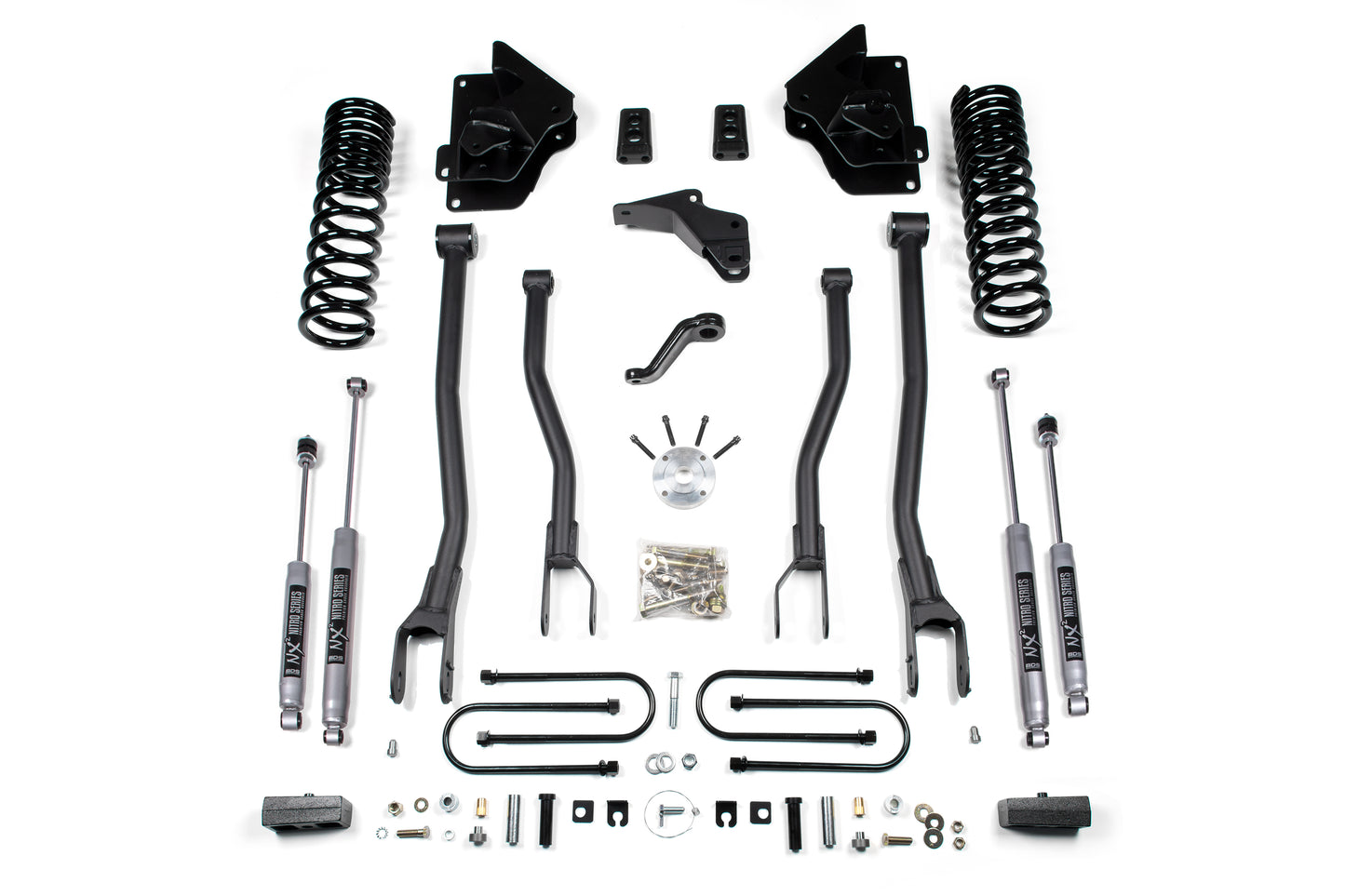 4 Inch Lift Kit w/ 4-Link Ram 3500 13-18 4WD Diesel 2 Inch Block BDS Suspension-2