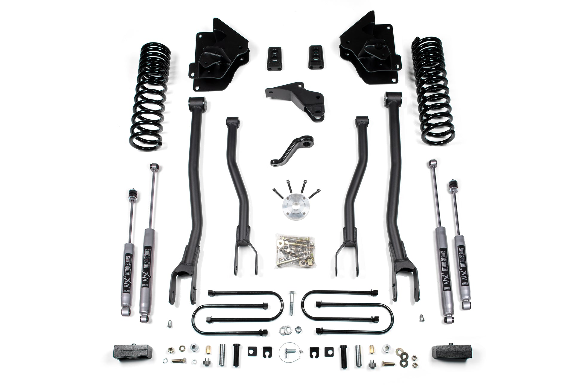 4 Inch Lift Kit w/ 4-Link Ram 3500 13-18 4WD Diesel 2 Inch Block BDS Suspension