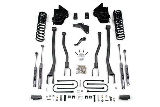 4 Inch Lift Kit w/ 4-Link Ram 3500 13-18 4WD Gas 2 Inch Block BDS Suspension