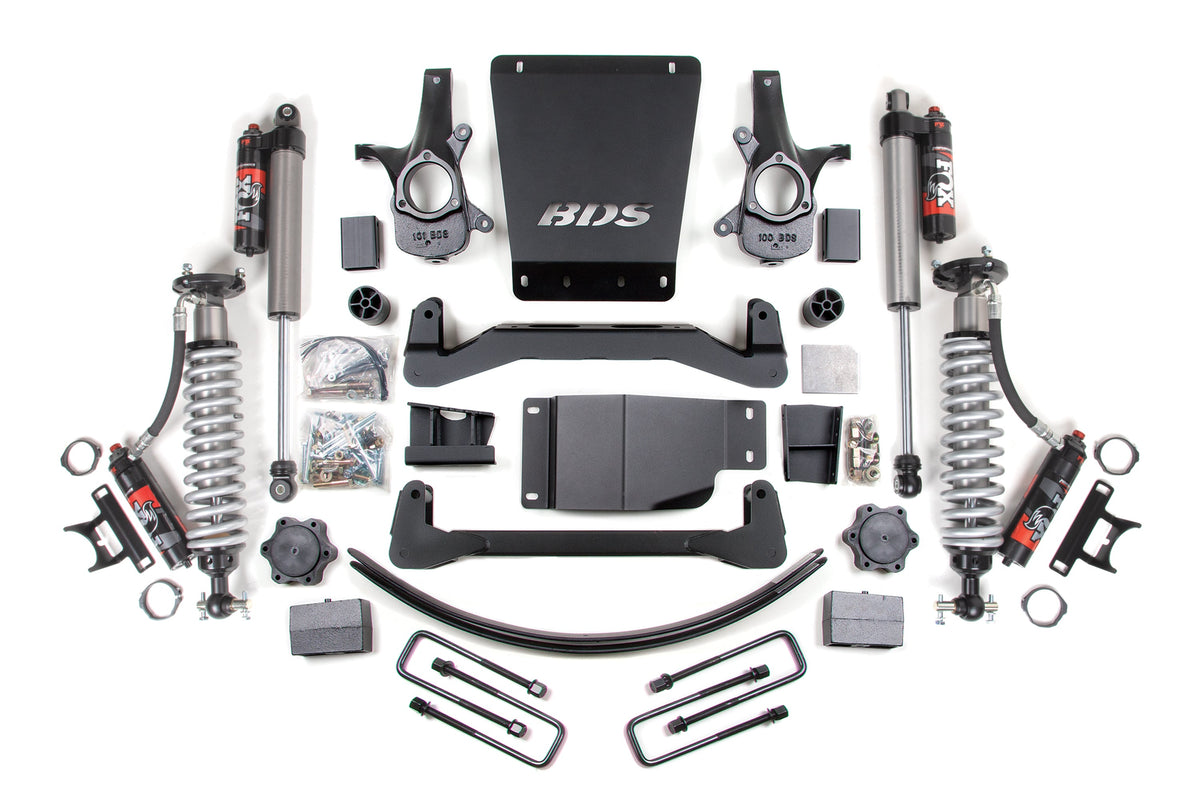 2007-2013 GM 1500 4wd 6 Inch Lift Kit 5.5 Inch Rear 2.5 PES C/O Front 2.5 PES P/B Rear BDS Suspension