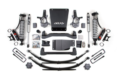 6 Inch Lift Kit FOX Performance Elite Coil-Over 07-13 Silverado/Sierra 1500 4WD Supsension BDS Suspension-1