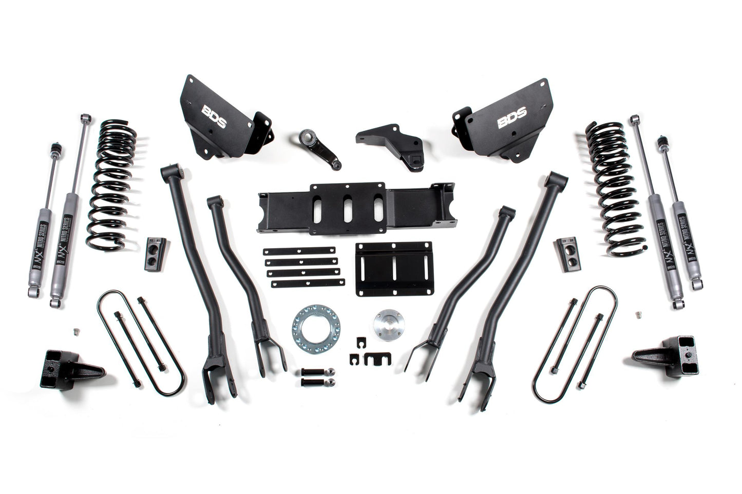 5.5 Inch Lift Kit w/ 4-Link Ram 3500 13-18 4WD Gas 4 Inch Block Kit BDS Suspension-2