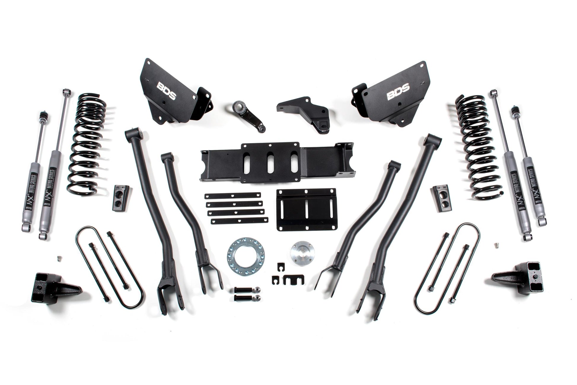 6 Inch Lift Kit w/ 4-Link Ram 3500 13-18 4WD Diesel 4 Inch Block 6 Bolt Indexing Ring BDS Suspension