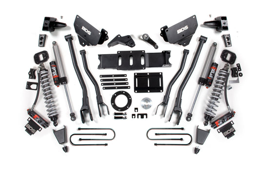 13-18 Ram 3500 4WD 6 Inch 4-Link Lift Kit, 4 Inch Rear, Block, 6 Bolt Diesel - Fox 2.5 Performance Elite Series C/O Front, Fox 2.5 Performance Elite Series Rear BDS Suspension