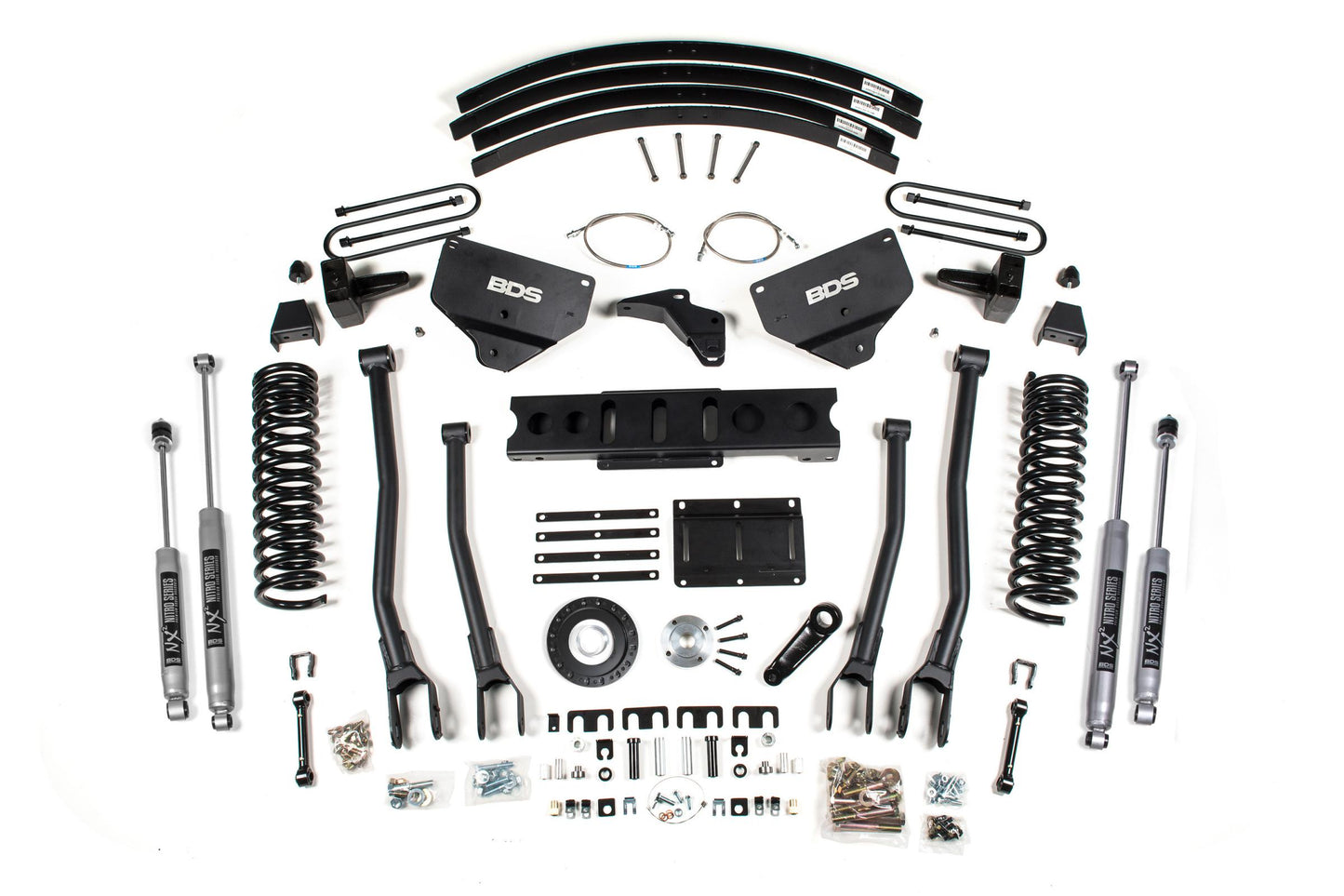 8 Inch Lift Kit w/ 4-Link Ram 3500 13-18 4WD Diesel Rear Leaf Springs 8 Bolt Indexing Ring BDS Suspension-1
