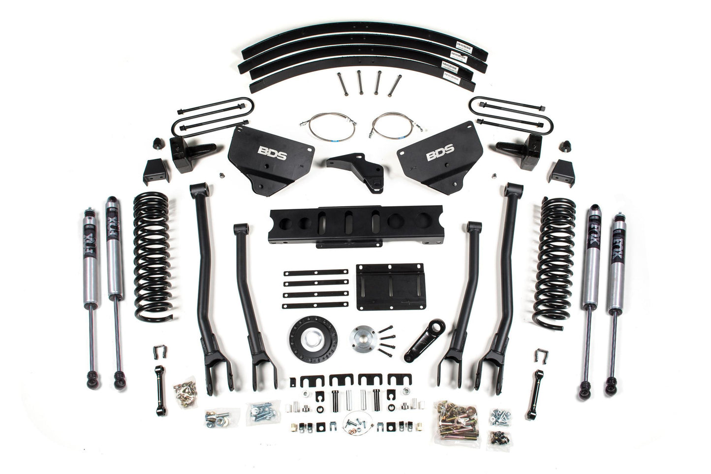8 Inch Lift Kit w/ 4-Link Ram 3500 13-18 4WD Diesel 5 Inch Block Add A Leaf 8 Bolt Indexing Ring BDS Suspension-1