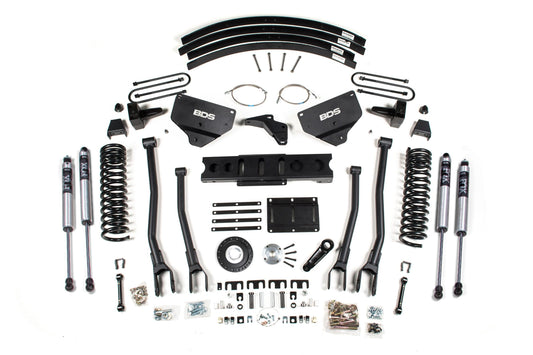 8 Inch Lift Kit w/ 4-Link Ram 3500 13-18 4WD Diesel 5 Inch Block Add A Leaf 8 Bolt Indexing Ring BDS Suspension-1