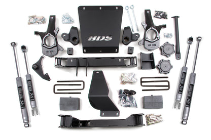 6 Inch Lift Kit Silverado/Sierra 1500 99-06 4WD Block and Add A Leaf BDS Suspension-1