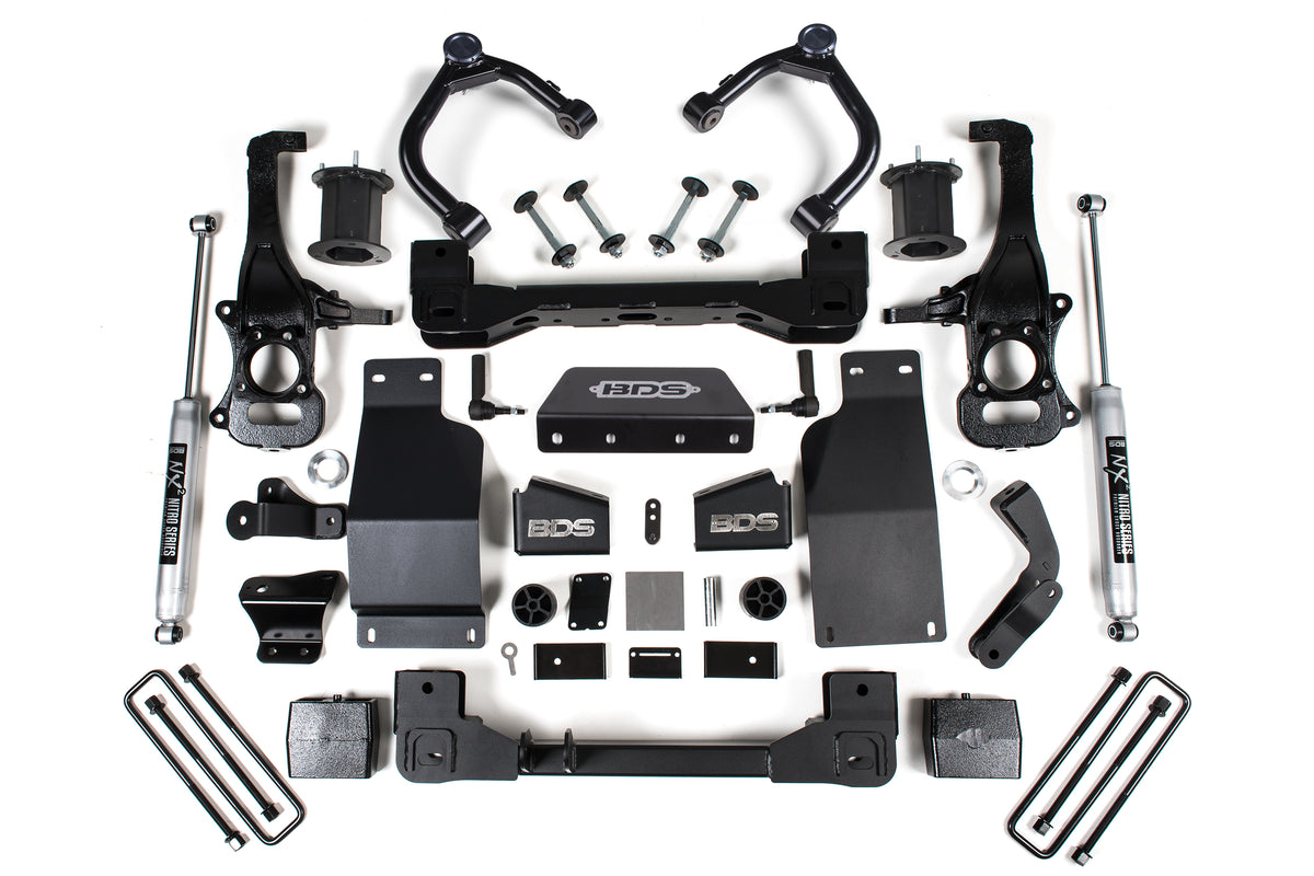 6 Inch Lift Kit Silverado/Sierra 1500 19-24 4WD Diesel Fox 2.0 Performance BDS Suspension