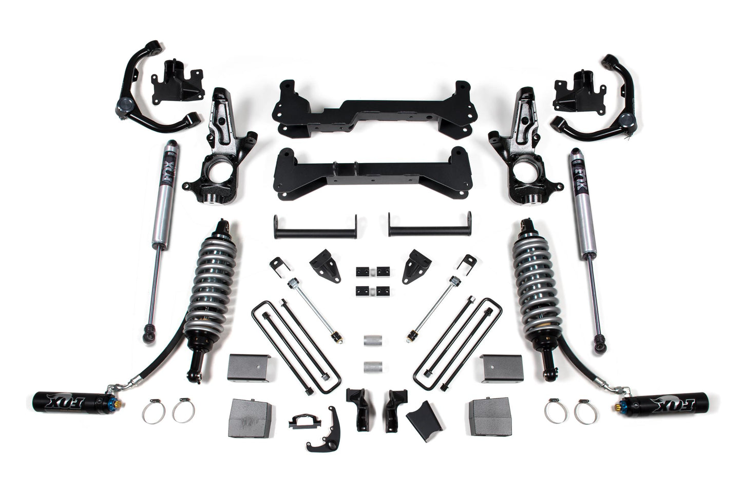 7 Inch Lift Kit FOX 2.5 Coil-Over Conversion Silverado/Sierra 2500HD 01-10 2WD Carrier Below Crossmember Fox 2.5 Performance Shocks BDS Suspension