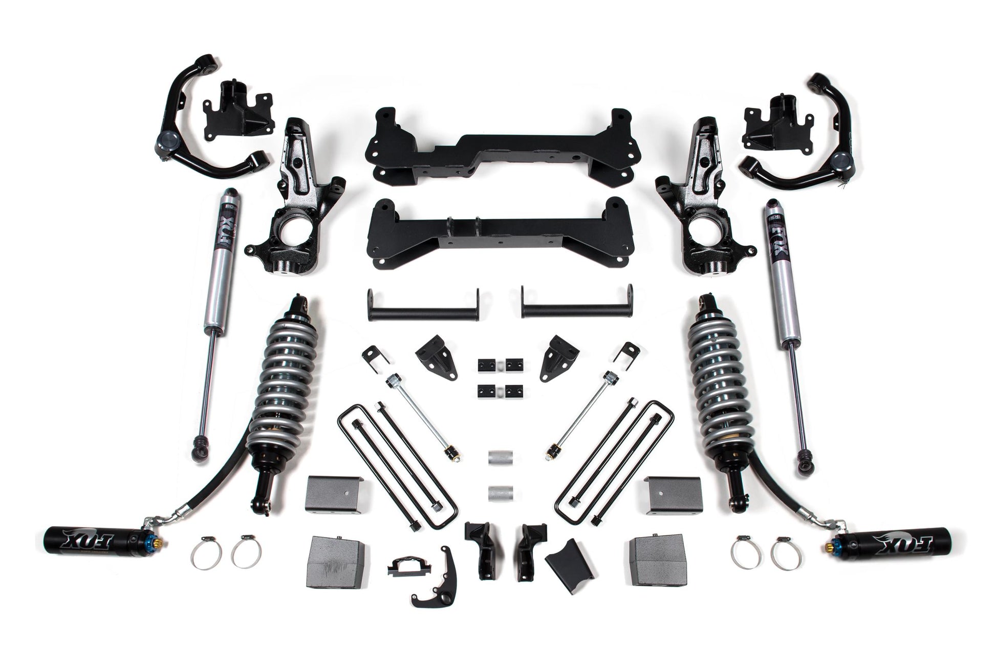 7 Inch Lift Kit FOX 2.5 Coil-Over Conversion Silverado/Sierra 2500HD 01-10 2WD Carrier Below Crossmember Fox 2.5 Performance Shocks BDS Suspension