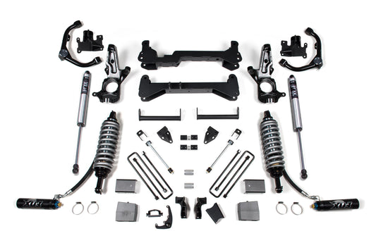 7 Inch Lift Kit FOX 2.5 Coil-Over Conversion Silverado/Sierra 2500HD 01-10 2WD Carrier Below Crossmember Fox 2.5 Performance Shocks BDS Suspension