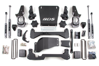 7 Inch Lift Kit Silverado/Sierra 2500HD/3500 01-10 4WD Narrow Track Knuckle 5 Inch Block BDS Suspension-1