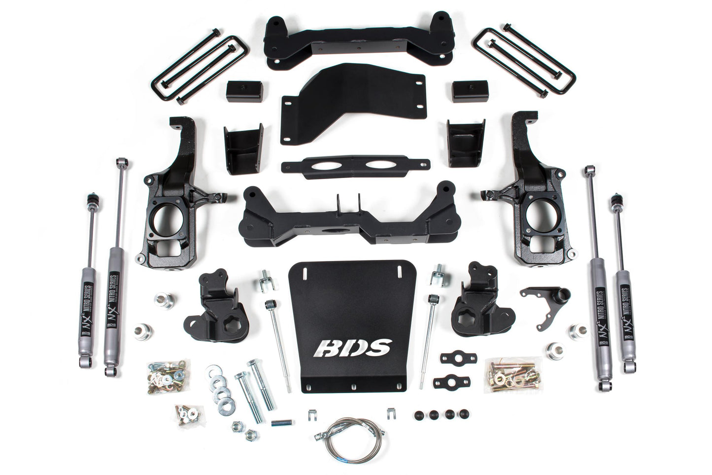 4.5 Inch Lift Kit Silverado/Sierra 2500HD/3500HD 11-19 3 Inch Block With Overload BDS Suspension-1