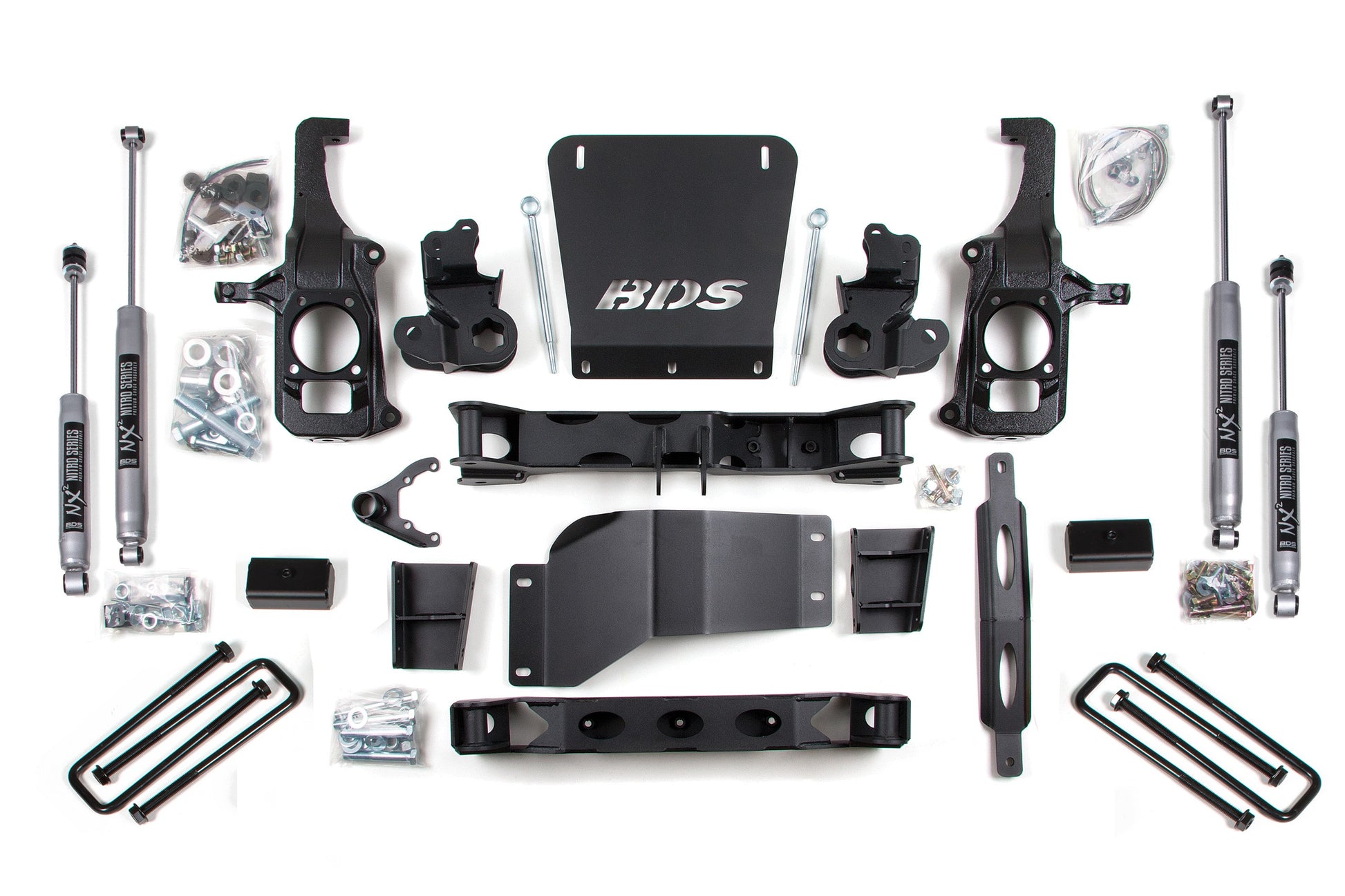 11-19 GM 2500HD/3500HD 4WD 6.5 Inch Lift Kit, 4 Inch Rear, Block - Fox 2.0 Performance Series Front Shock, Fox 2.0 Performance Series Rear Shock BDS Suspension