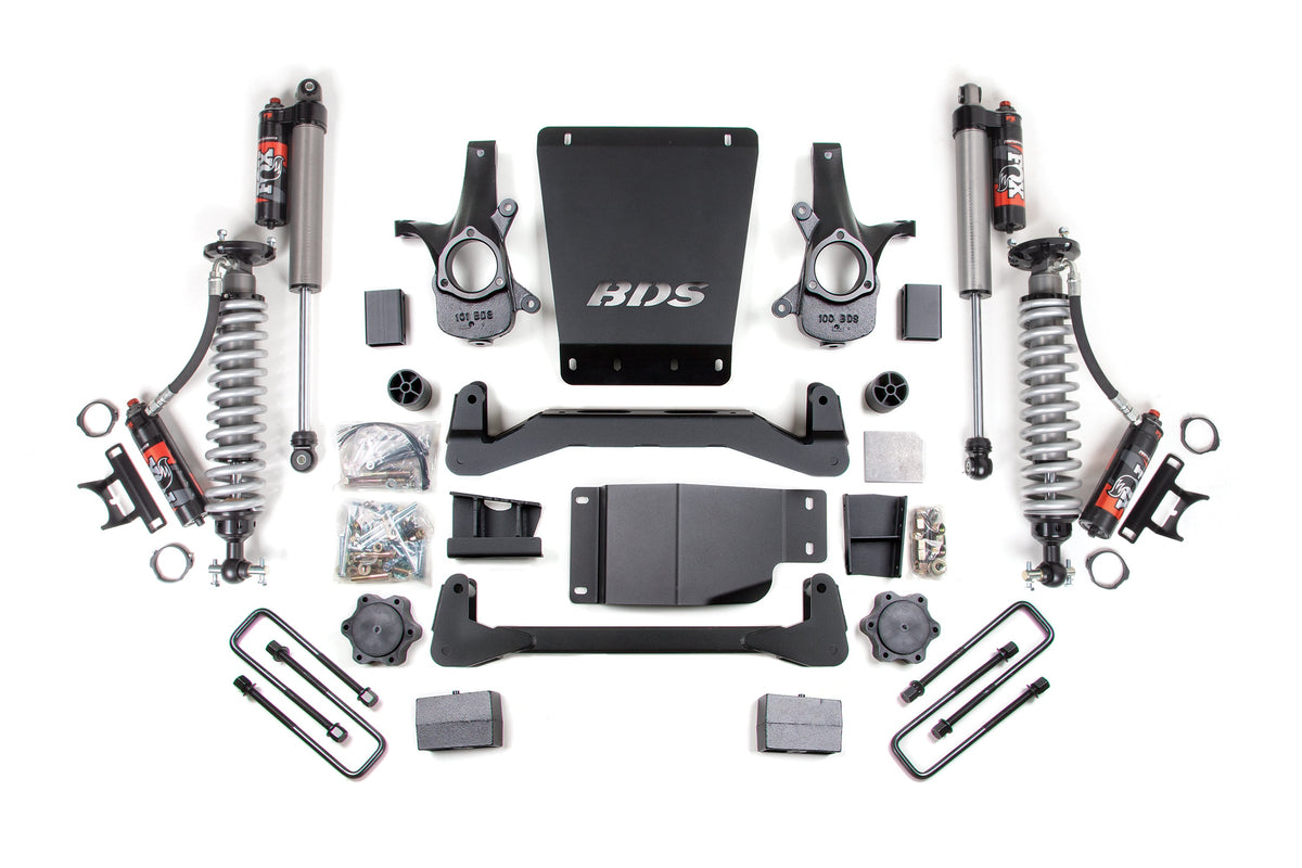 4 Inch Lift Kit FOX 2.5 Performance Elite 5 Inch Coil-Over 07-13 Silverado/Sierra 1500 BDS Suspension-3