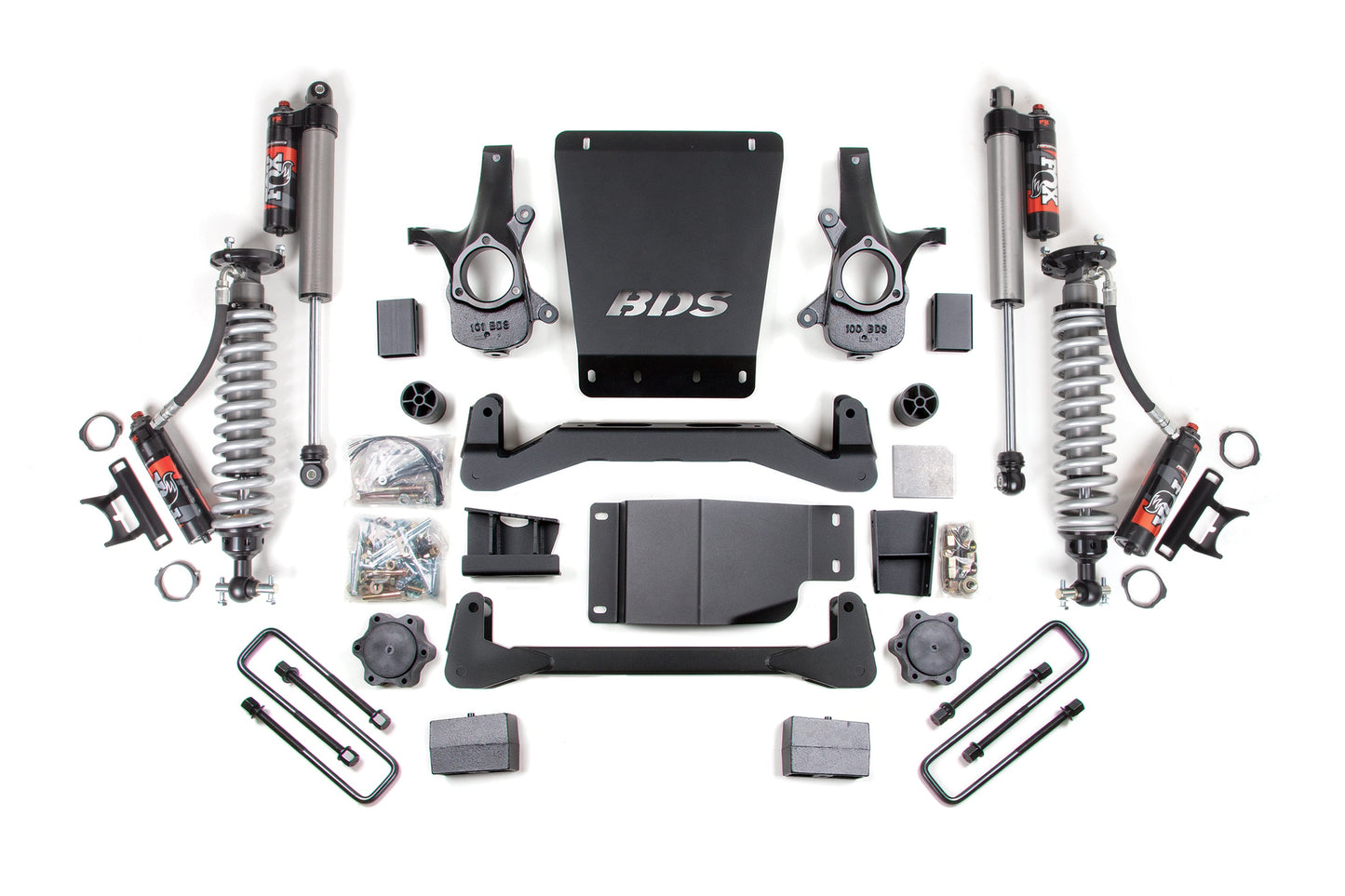 4 Inch Lift Kit FOX 2.5 Performance Elite 5 Inch Coil-Over 07-13 Silverado/Sierra 1500 BDS Suspension-3
