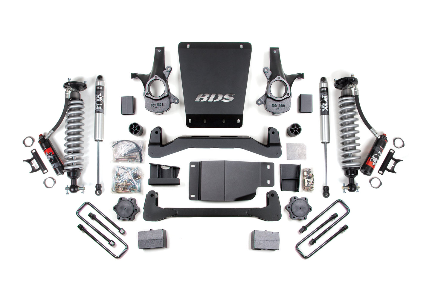 4 Inch Lift Kit FOX 2.5 Performance Elite 5 Inch Coil-Over 07-13 Silverado/Sierra 1500 BDS Suspension-2