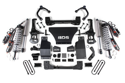 2025 Silverado/Sierra 1500 4WD 4 Inch Lift Kit V8 Gas 3 Inch Rear Block -Fox 2.5 PES C/O Front BDS Suspension-1
