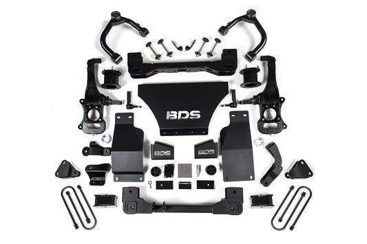 25-Up Silverado/Sierra 1500 4WD 4 Inch Lift Kit w/ARC V8 Gas 3 Inch Rear Block Spacer Front BDS Suspension