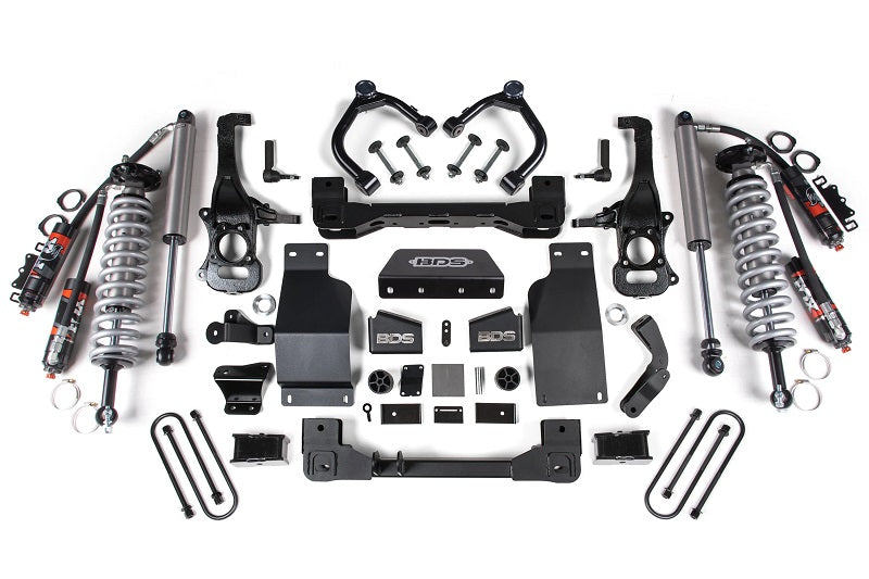 2025 Silverado/Sierra 1500 4WD 4 Inch Lift Kit 3.0 Diesel / 2.7 Gas 3 Inch Rear Block -Fox 2.5 PES C/O Front BDS Suspension-1