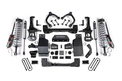 2025 Silverado/Sierra 1500 4WD 4 Inch Lift Kit 3.0 Diesel / 2.7 Gas 3 Inch Rear Block -Fox 2.5 PES C/O Front BDS Suspension