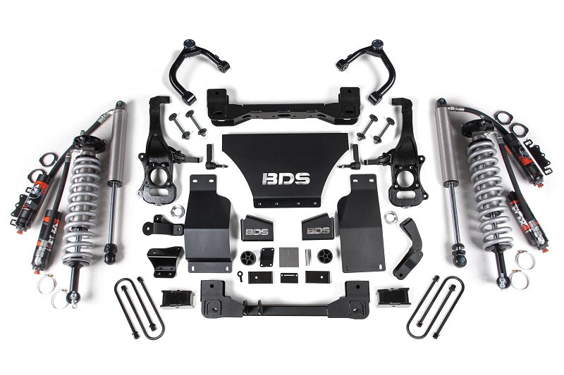 2025 Chevy TB/GMC AT4 1500 4WD 2.5 Inch Lift Kit V8 Gas 1 Inch Rear Block -Fox 2.5 PES C/O Front BDS Suspension-1
