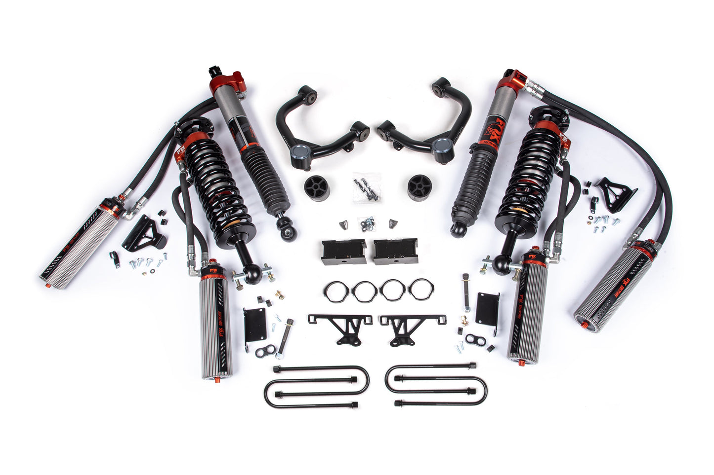 25-26 Chevy Tb/GMC AT4 1500 4WD 1.0 Inch Lift Kit, 0.5 Inch Rear, Block - Fox 3.0 Factory Race Series C/O Front, Fox 3.0 Factory Race Series Rear BDS Suspension