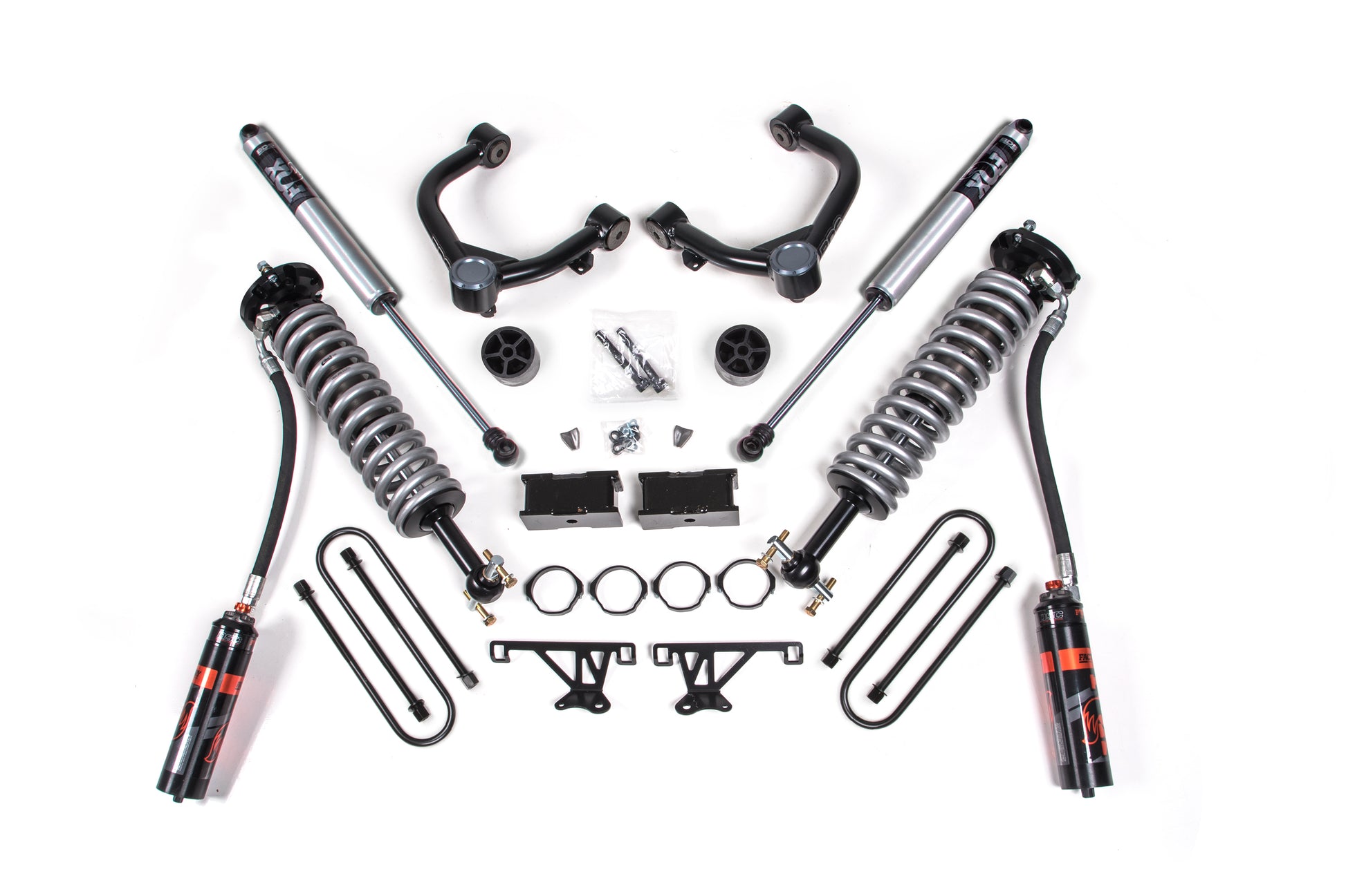 25-26 Chevy Tb/GMC AT4 1500 4WD 1.5 Inch Lift Kit, 0.5 Inch Rear, Block - Fox 2.5 Performance Elite Series C/O Front, Fox 2.0 Performance Series Rear BDS Suspension