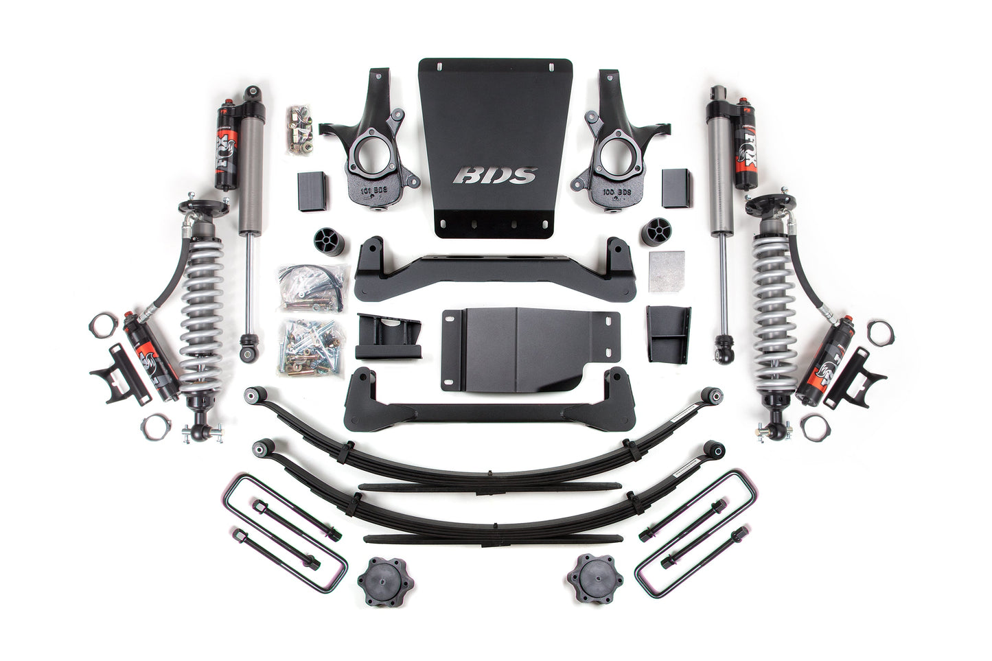 4 Inch Lift Kit FOX 2.5 Performance Elite Leaf Springs Coil-Over 07-13 Silverado/Sierra 1500 BDS Suspension-3
