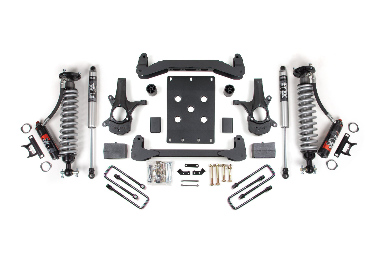 4 Inch Lift Kit FOX 2.5 Performance Elite 5 Inch Coil-Over 07-13 Silverado/Sierra 1500 BDS Suspension