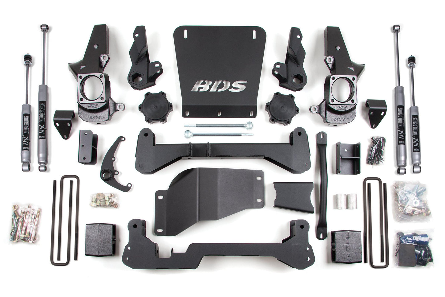 7 Inch Lift Kit Silverado/Sierra 2500HD/3500 01-10 4WD Standard Knuckle 5 Inch Block BDS Suspension