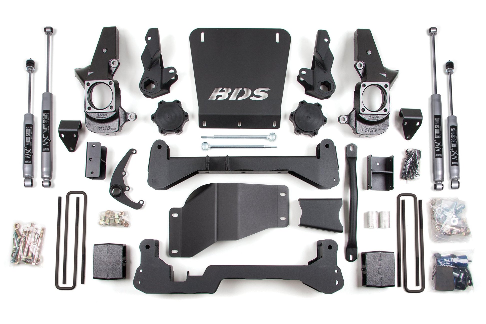 7 Inch Lift Kit Silverado/Sierra 2500HD/3500 01-10 4WD Standard Knuckle 5 Inch Block BDS Suspension
