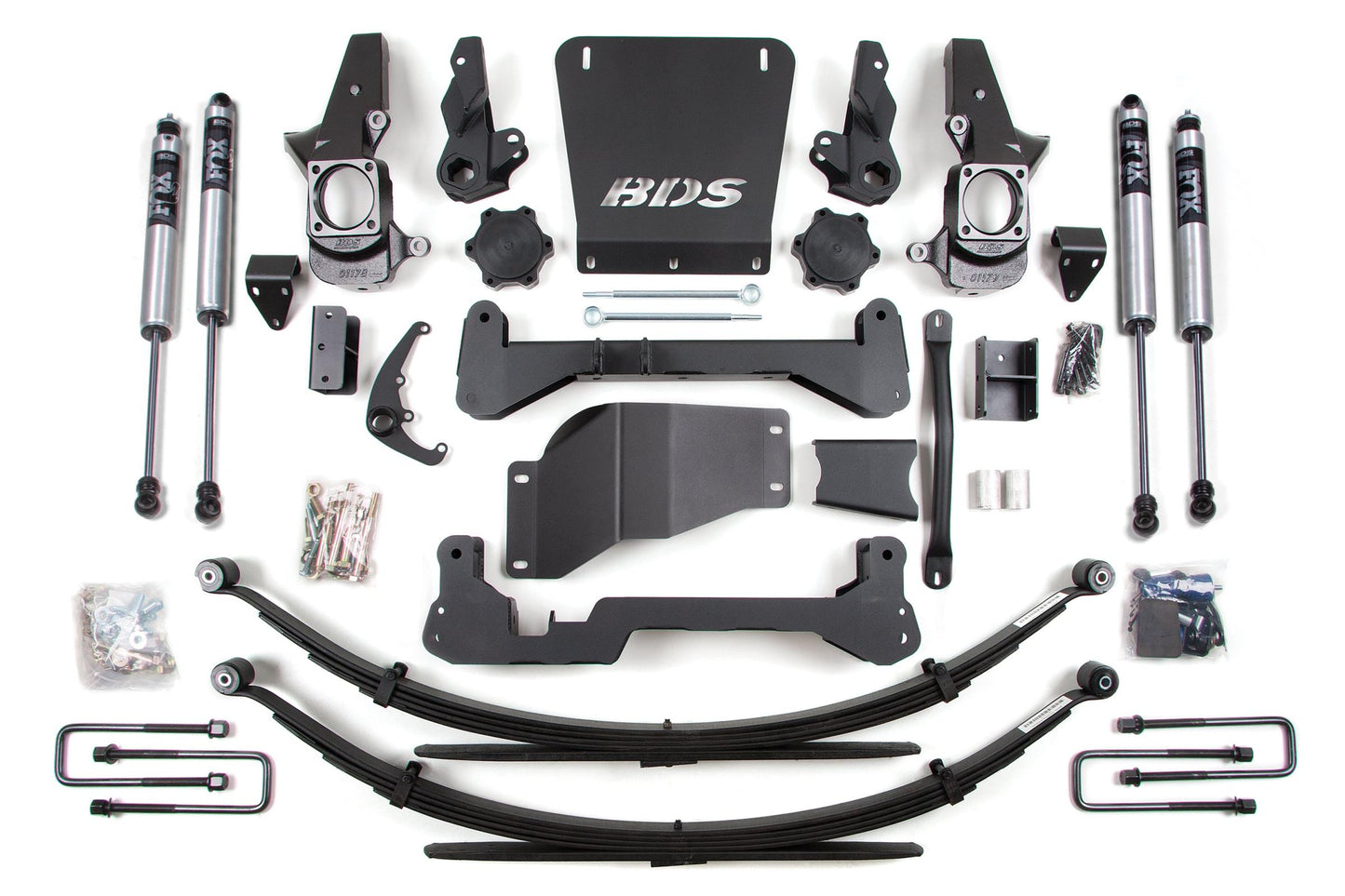 7 Inch Lift Kit Silverado/Sierra 2500HD/3500 01-10 4WD Standard Knuckle Leaf Springs BDS Suspension-1