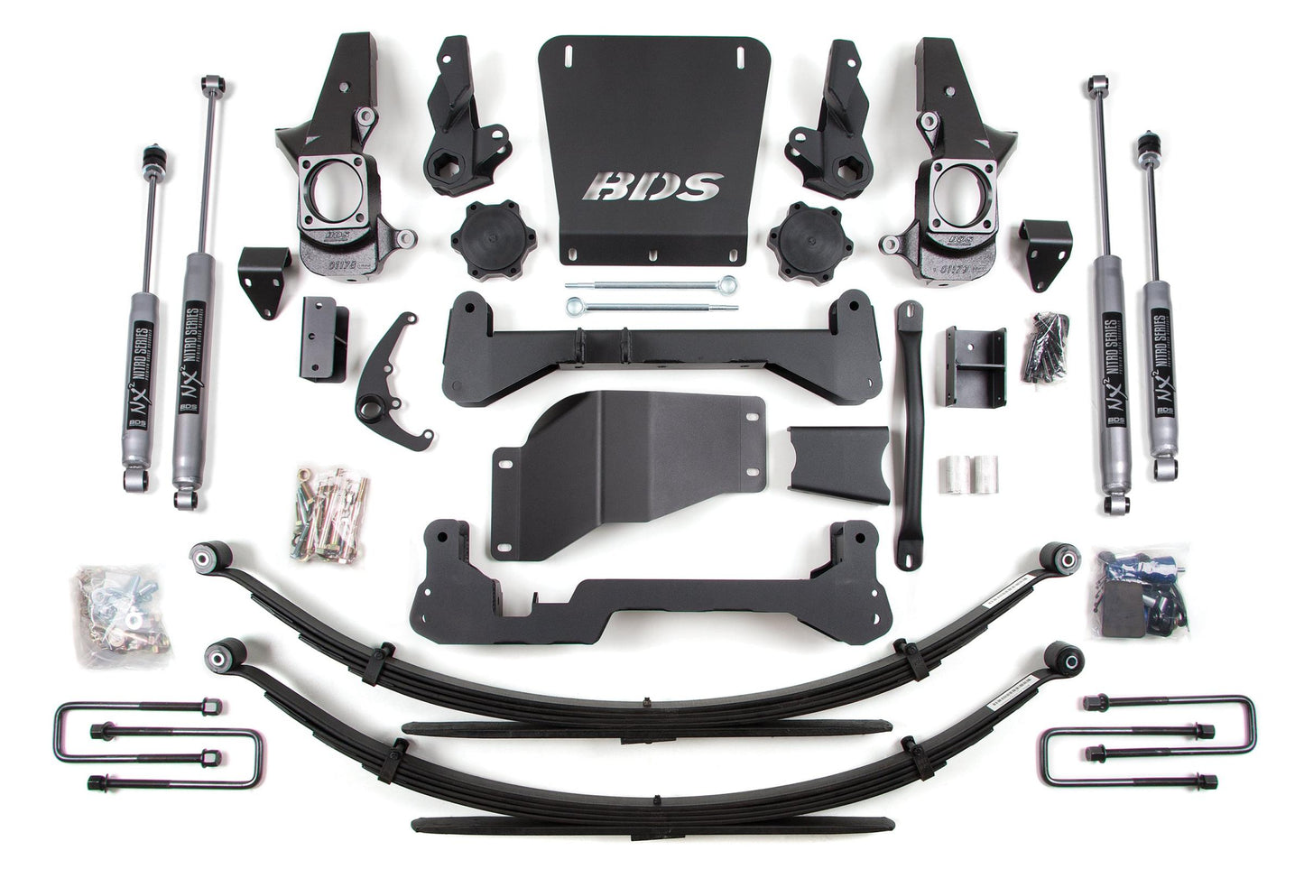 7 Inch Lift Kit Silverado/Sierra 2500HD/3500 01-10 4WD Standard Knuckle Leaf Springs BDS Suspension