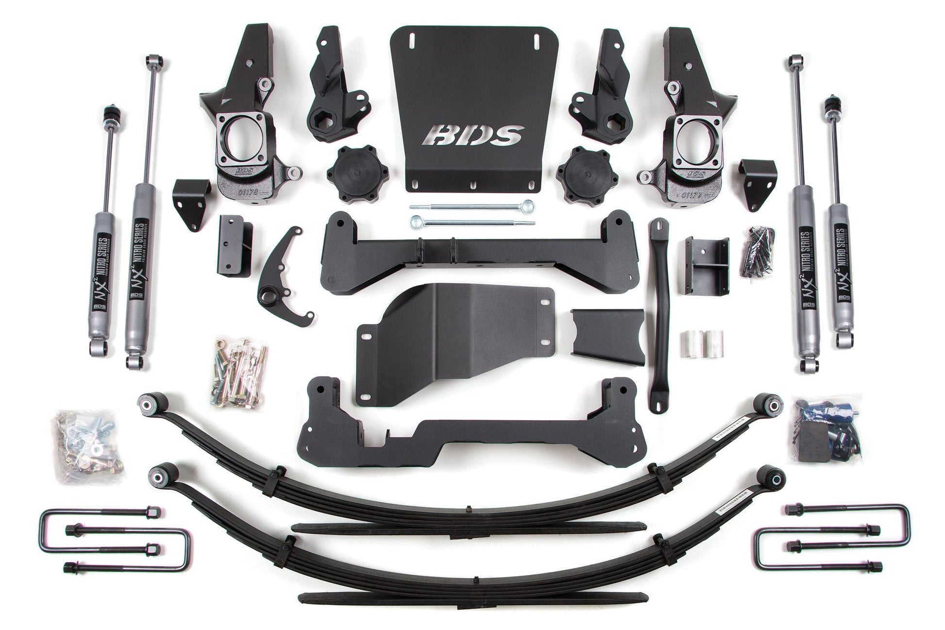 7 Inch Lift Kit Silverado/Sierra 2500HD/3500 01-10 4WD Standard Knuckle Leaf Springs BDS Suspension
